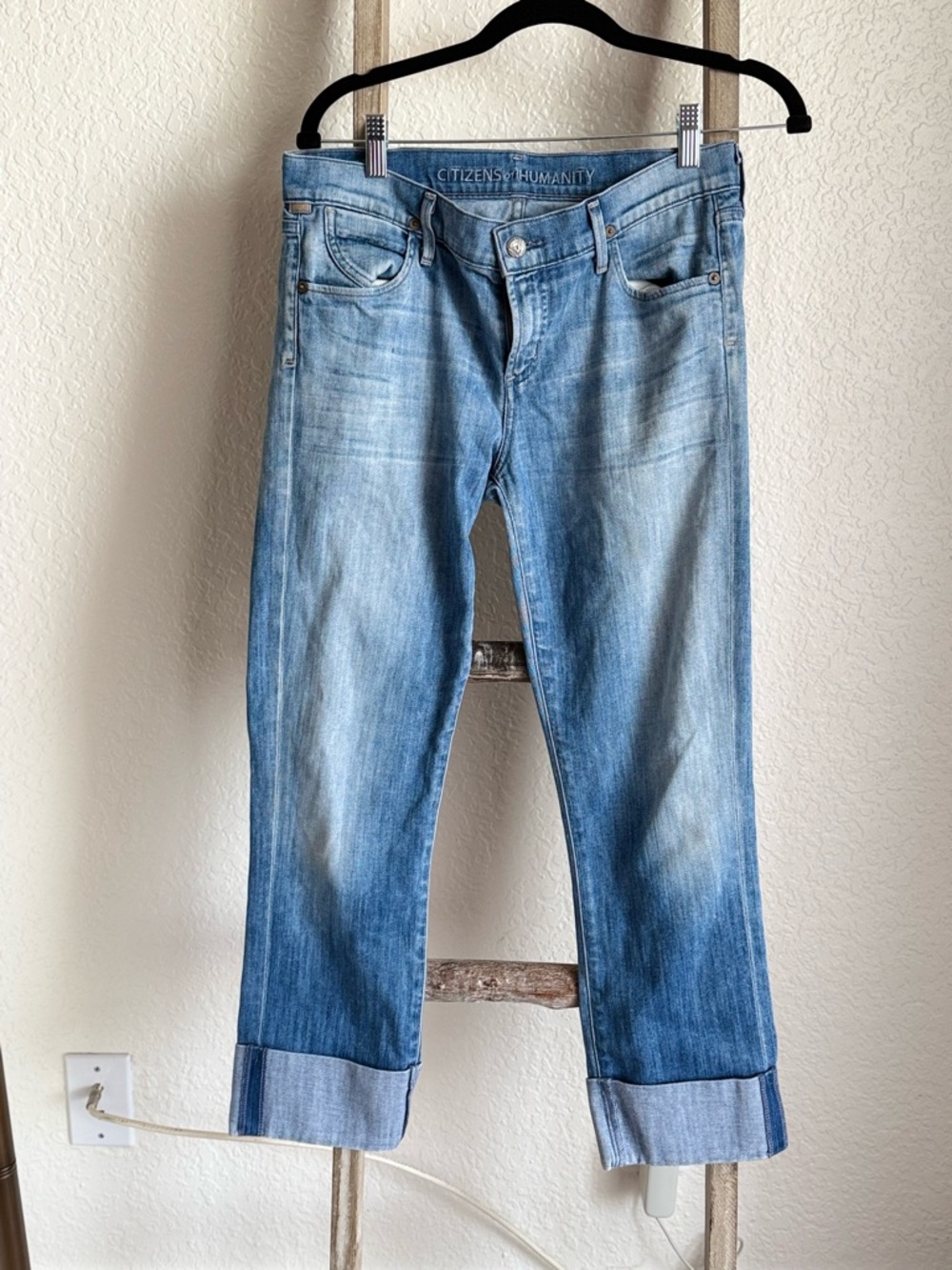 Citizens Of Humanity Light Blue Cuffed Denim Jeans